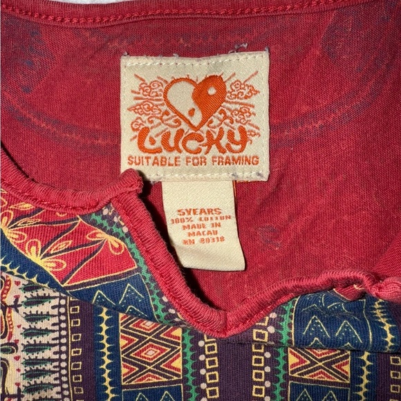 Kids Ethnic Red Shirt - Picture 2 of 2